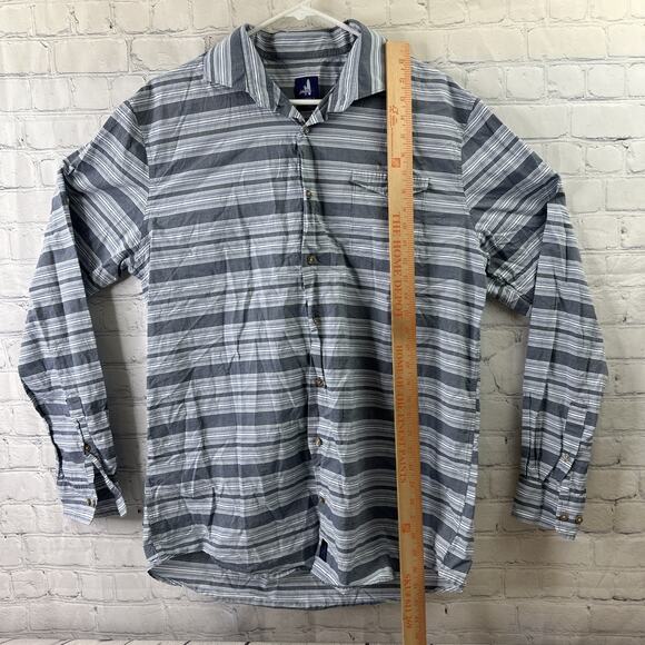 JOHNNIE-O LONG SLEEVE BUTTON FRONT SHIRT‎ Men's Size X-Large Blue Stripe - Picture 4 of 11